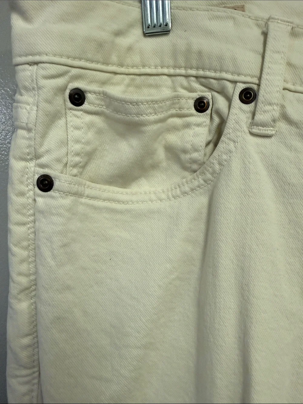 J. Crew Slim Straight Jeans in Cream
